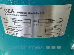 OTC 3-03-107 GEA Westfalia Separator Separadores con recipiente de paredes sólidas - El original puede diferir en determinadas circunstancias.