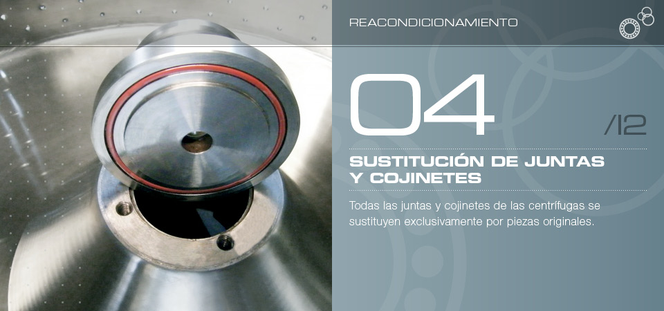 Sustitución de juntas y cojinetes