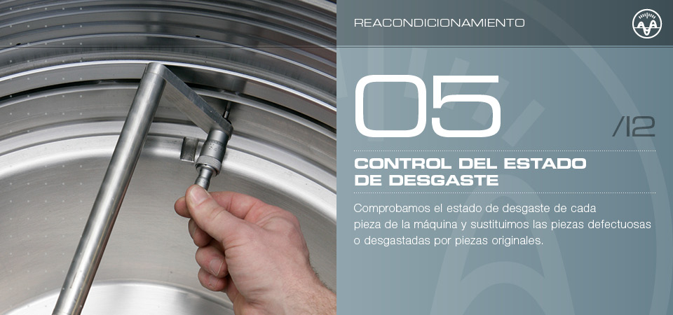 Control del estado de desgaste