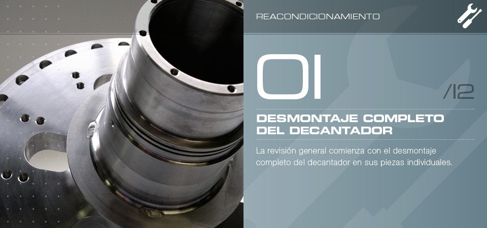 Desmontaje completo del decantador