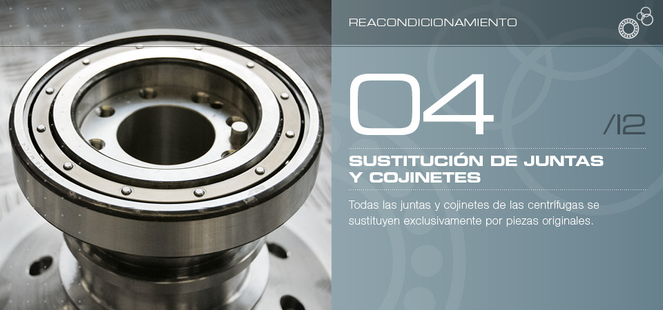 Sustitución de juntas y cojinetes