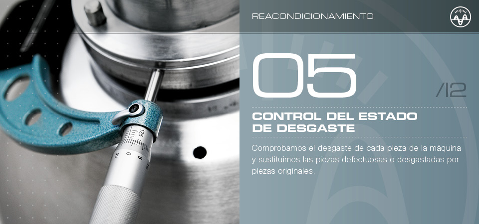 Control del estado de desgaste